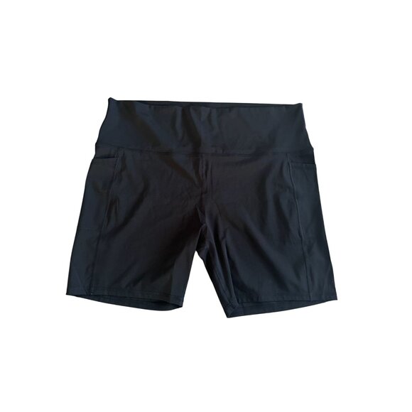 CATHERINE MALANDRINO Black Bike Workout Shorts Size 3X NEW with tags - Picture 2 of 6